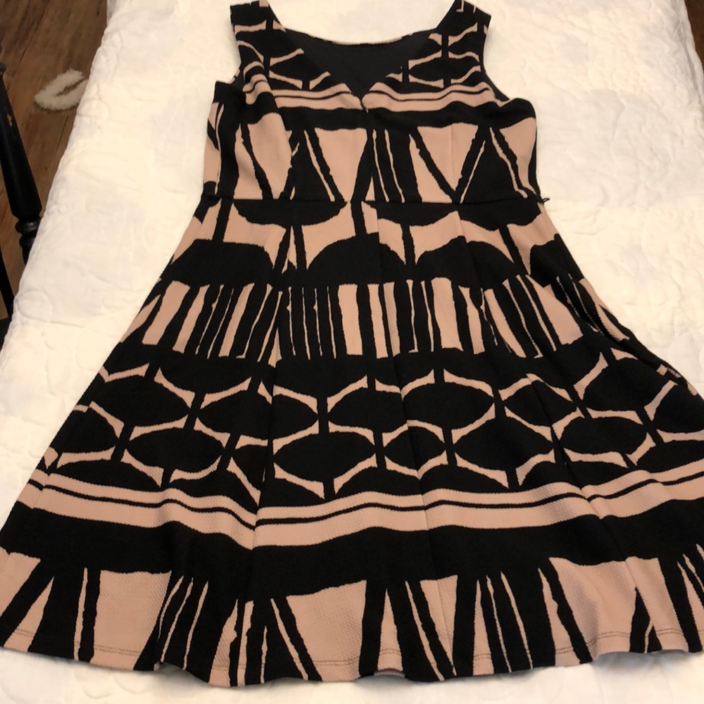 Taupe and Black Liz Claiborne Dress Wore Once - Picture 5 of 7